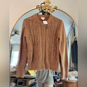 Nwt Never Worn J. Crew Camel Cableknit Sweater